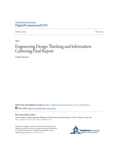Engineering Design Thinking and Information Gathering Final Report