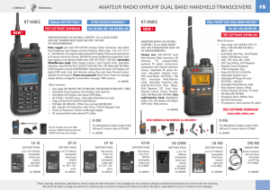15 amateur radio vhf/uhf dual band handheld transceivers
