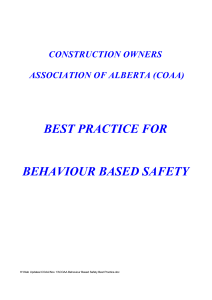 best practice for behaviour based safety