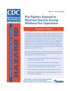 Fire Fighters Exposed to Electrical Hazards During Wildland