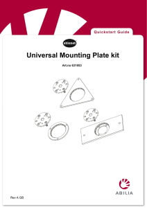Universal Mounting Plate kit