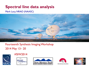 Spectral line data analysis