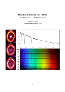 Stellar and emission line spectra