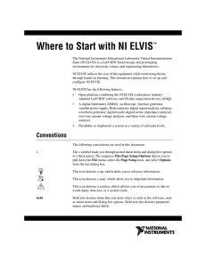 Where to Start with NI ELVIS