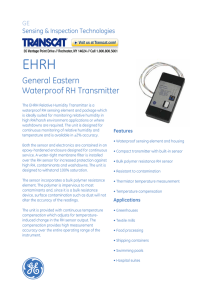 GE General Eastern EHRH2-V10-B Waterproof Relative Humidity