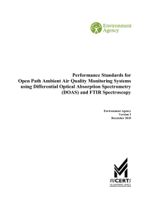 Performance Standards for Open Path Ambient Air Quality