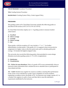 Grading System Procedure - St. Cloud State University