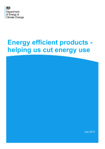 Energy efficient products - helping us cut energy use