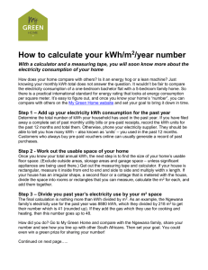 How to calculate your kWh/m2/year number