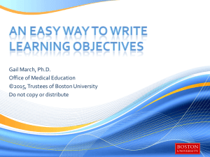 A Easy Way to Write Learning Objectives