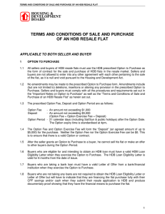 terms and conditions of sale and purchase of an hdb resale flat