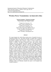 Wireless Power Transmission: An Innovative Idea