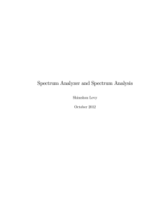 Spectrum Analyzer and Spectrum Analysis