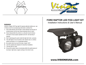 www.VISIONXUSA.com FORD RAPTOR LED FOG LIGHT KIT