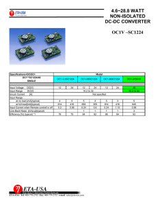 4.6~28.8 watt non-isolated dc-dc converter oc1v –sc1224 - Eta-Usa