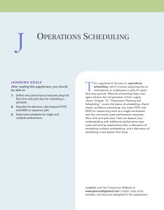 OPERATIONS SCHEDULING
