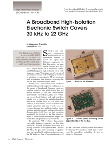 A Broadband High-Isolation Electronic Switch Covers