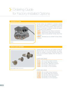 Ordering Guide for Factory-Installed Options