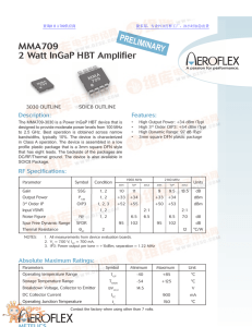 MMA709 2 Watt InGaP HBT Amplifier