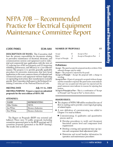 NFPA 70B — Recommended Practice for Electrical Equipment