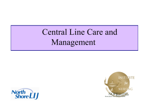 Central Line Care and Management