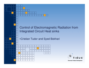 Control of Electromagnetic Radiation from Integrated Circuit Heat sinks