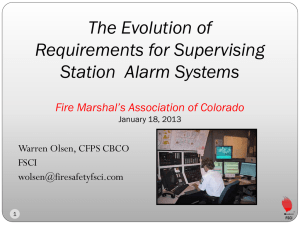 The Evolution of Requirements for Supervising Station Alarm Systems