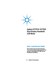 Agilent U1731A/U1732A Dual Display Handheld LCR Meter