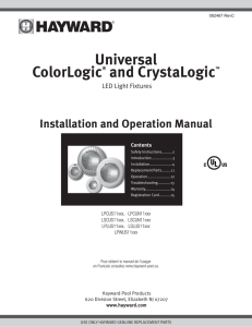 Universal ColorLogic® and CrystaLogic™ Installation