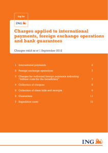 Charges applied to international payments, foreign