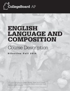 AP English Language and Composition Course Description