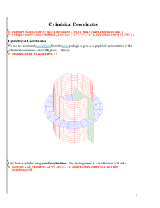 Cylindrical Coordinates - FacStaff Home Page for CBU