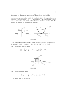 Lecture 1. Transformation of Random Variables