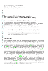 Quark model with chiral-symmetry breaking and confinement in the