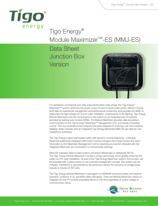 Tigo Energy® Module Maximizer™-ES (MMJ-ES