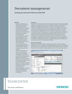 Siemens PLM Teamcenter Document Management fact sheet