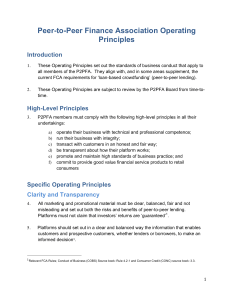 Operating Principles - The Peer-to