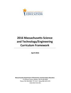 2016 Science and Technology/Engineering Curriculum Framework
