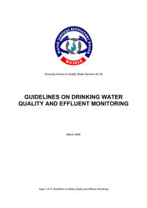 Water Quality and Effluent Monitoring Guideline