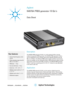 Agilent N4970A PRBS generator 10 Gb/s