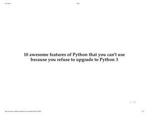 10 awesome features of Python that you can`t use because you