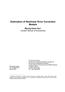 Estimation of Nonlinear Error Correction Models - STICERD