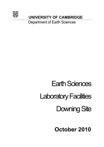 UNIVERSITY OF CAMBRIDGE - Department of Earth Sciences