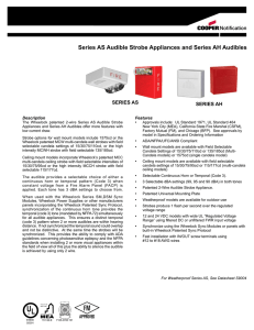 Series AS Audible Strobe Appliances and Series AH Audibles
