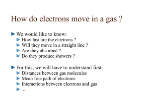 How do electrons move in a gas