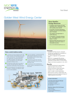 Golden West Wind Energy Center