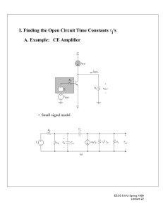 Finding the Open Circuit Time Constants