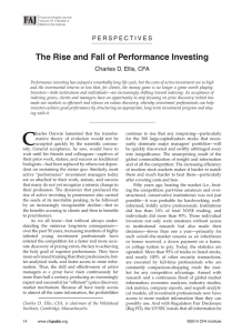 The Rise and Fall of Performance Investing