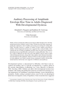 Auditory Processing of Amplitude Envelope Rise Time in Adults