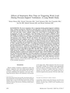 Effects of Inspiratory Rise Time on Triggering